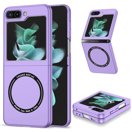 Samsung Galaxy Z Flip5 5G Magsafe Magnetic Folding PC Phone Case - Purple