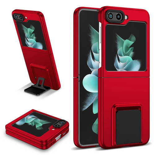 Samsung Galaxy Z Flip5 5G Three-dimensional Folding Holder PC Phone Case - Red