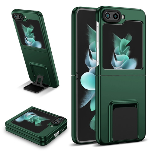 Samsung Galaxy Z Flip5 5G Three-dimensional Folding Holder PC Phone Case - Green