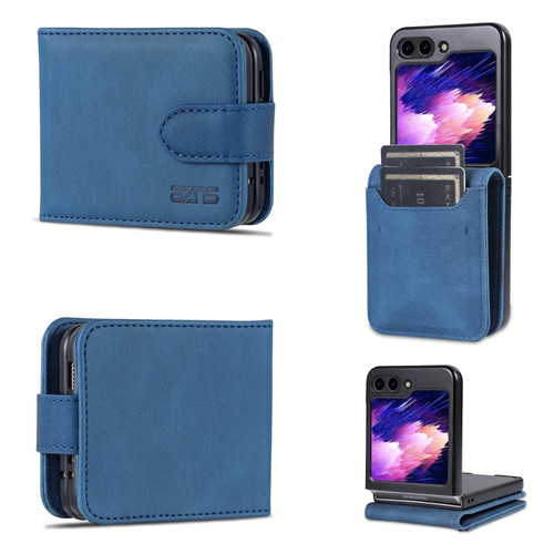 Samsung Galaxy Z Flip5 AZNS Dream II Skin Feel PU+TPU Horizontal Flip PU Phone Case - Blue