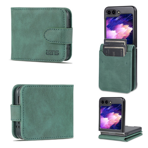 Samsung Galaxy Z Flip5 AZNS Dream II Skin Feel PU+TPU Horizontal Flip PU Phone Case - Green