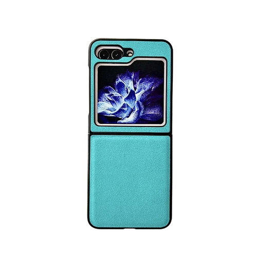 Samsung Galaxy Z Flip5 Litchi Texture PC +TPU Shockproof Phone Case - Blue