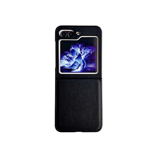 Samsung Galaxy Z Flip5 Litchi Texture PC +TPU Shockproof Phone Case - Black