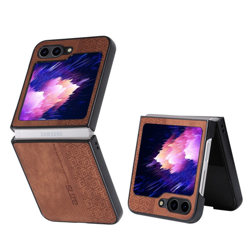 Samsung Galaxy Z Flip5 AZNS 3D Embossed Skin Feel Phone Case - Brown