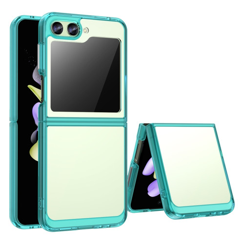 Samsung Galaxy Z Flip5 Colorful Series Acrylic + TPU Phone Case - Transparent Blue