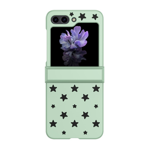 Samsung Galaxy Z Flip5 Star Pattern PC Skin Feel Shockproof Phone Case - Mint Green