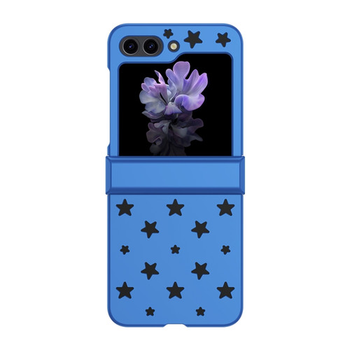 Samsung Galaxy Z Flip5 Star Pattern PC Skin Feel Shockproof Phone Case - Blue