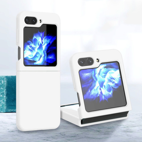 Samsung Galaxy Z Flip5 Silicone Skin Feel Folding Phone Case - White