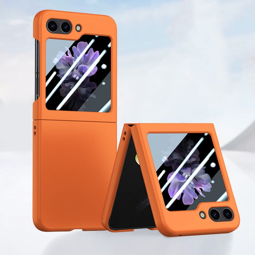 Samsung Galaxy Z Flip5 Fuel Injection Integrated PC Skin Feel Phone Case - Flaming Orange