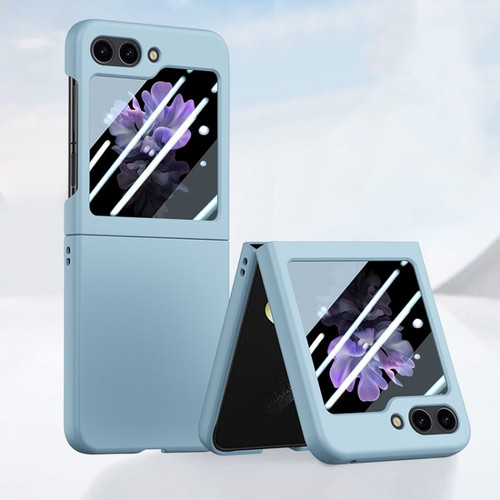 Samsung Galaxy Z Flip5 Fuel Injection Integrated PC Skin Feel Phone Case - Sky Blue