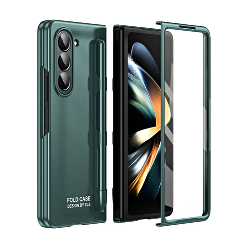 Samsung Galaxy Z Fold5 5G Integrated AG Matte Folding Phone Case with Pen Slot - Green