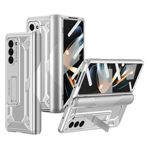 Samsung Galaxy Z Fold5 integrated Shockproof Phone Case with Hinge - Silver