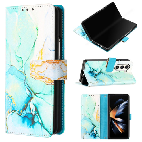 Samsung Galaxy Z Fold5 5G PT003 Marble Pattern Flip Leather Phone Case - LS003