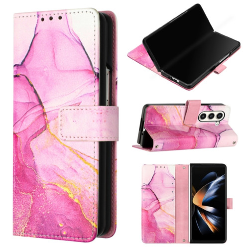Samsung Galaxy Z Fold5 5G PT003 Marble Pattern Flip Leather Phone Case - LS001