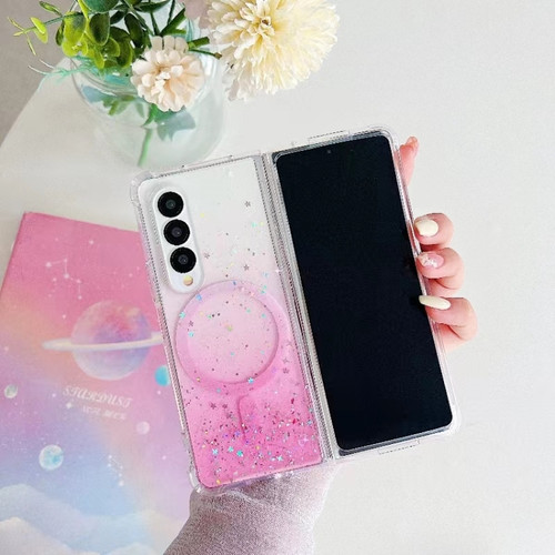 Samsung Galaxy Z Fold5 Magsafe Glitter TPU Phone Protective Case - Pink