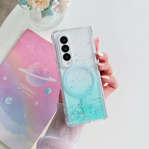 Samsung Galaxy Z Fold5 Magsafe Glitter TPU Phone Protective Case - Green