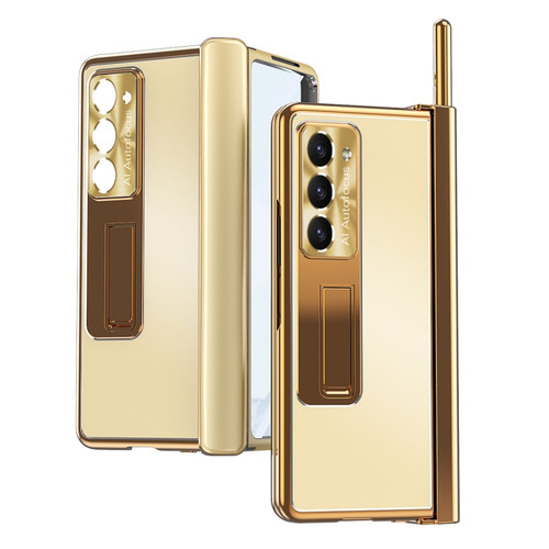 Samsung Galaxy Z Fold5 Aluminum Alloy Double Hinge Shockproof Phone Protective Case - Champagne Gold