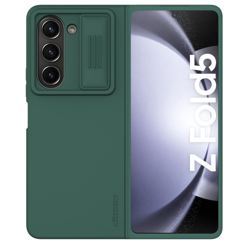 Samsung Galaxy Z Fold5 NILLKIN CamShield Liquid Silicone + PC Full Coverage Phone Case - Green