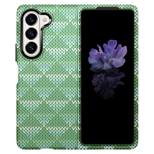 Samsung Galaxy Z Fold5 Textile Texture Matte Ultra-thin Folding Phone Case - Green