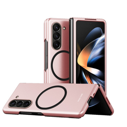 Samsung Galaxy Z Fold5 5G Skin Feel Magnetic Shockproof Protective Phone Case - Pink