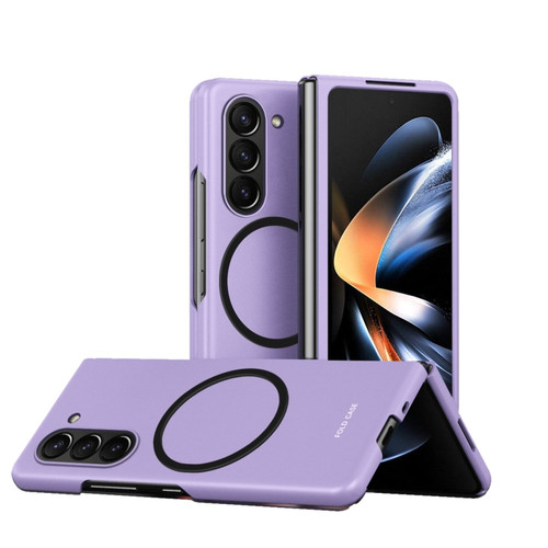 Samsung Galaxy Z Fold5 5G Skin Feel Magnetic Shockproof Protective Phone Case - Purple