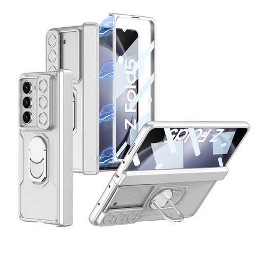 Samsung Galaxy Z Fold5 GKK Integrated Folding Armored Shell PC Phone Case - Silver