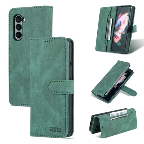 Samsung Galaxy Z Fold5 AZNS Dream II Skin Feel PU+TPU Horizontal Flip PU Phone Case - Green