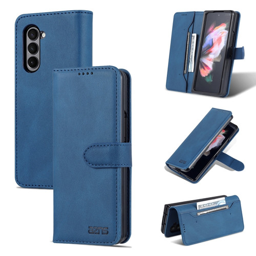 Samsung Galaxy Z Fold5 AZNS Dream II Skin Feel PU+TPU Horizontal Flip PU Phone Case - Blue