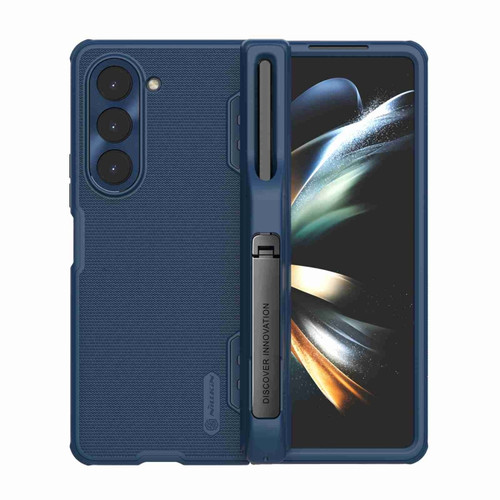 Samsung Galaxy Z Fold5 NILLKIN Frosted Fold PC + TPU Phone Case with Pen Slot - Blue