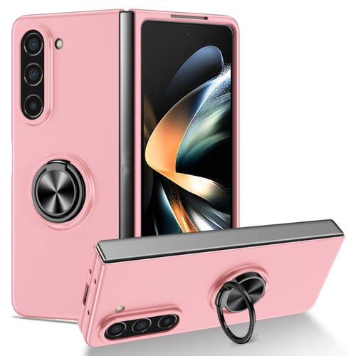 Samsung Galaxy Z Fold5 5G Armor Ring Holder Phone Case - Pink