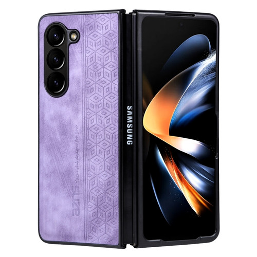 Samsung Galaxy Z Fold5 AZNS 3D Embossed Skin Feel Phone Case - Purple