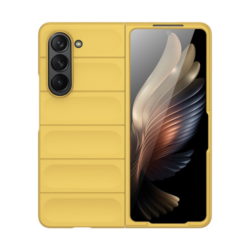 Samsung Galaxy Z Fold5 Skin Feel Magic Shield Shockproof Phone Case - Yellow