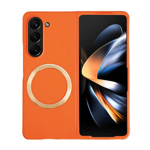 Samsung Galaxy Z Fold5 Skin Feel Magsafe Magnetic Shockproof PC Phone Case - Orange