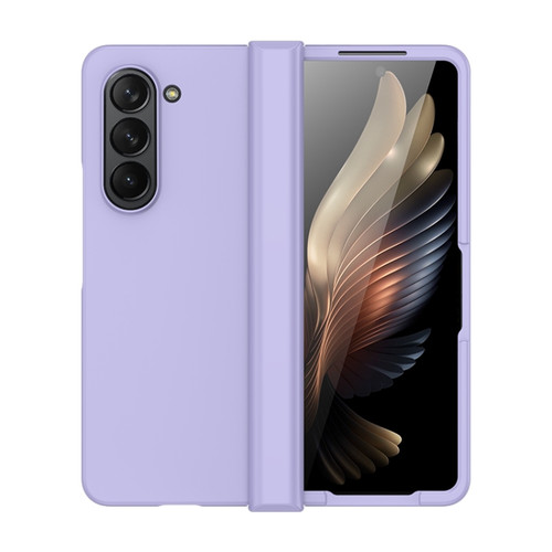 Samsung Galaxy Z Fold5 Skin Feel PC Phone Case with Hinge - Purple