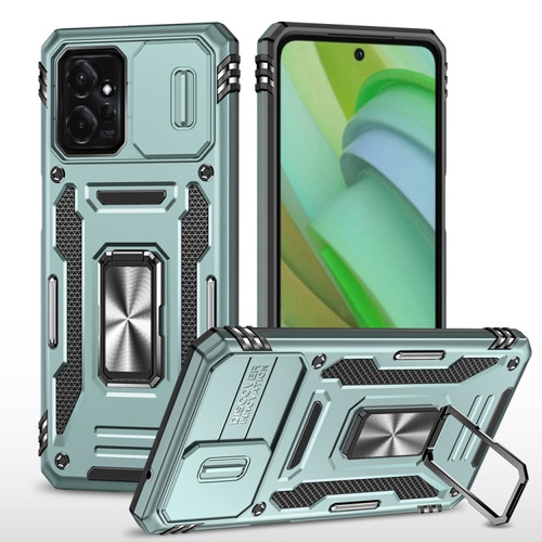 Moto G 5G 2023 Armor PC + TPU Camera Shield Phone Case - Alpine Green