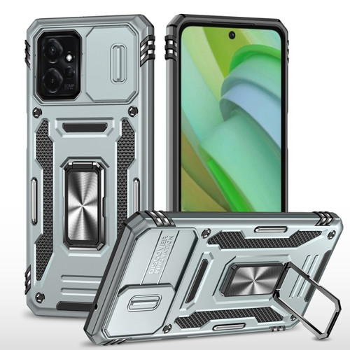 Moto G 5G 2023 Armor PC + TPU Camera Shield Phone Case - Grey