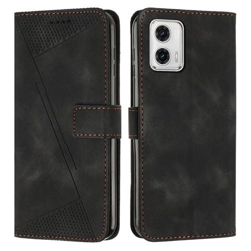 Moto G 5G 2023 Dream Triangle Leather Phone Case with Lanyard - Black