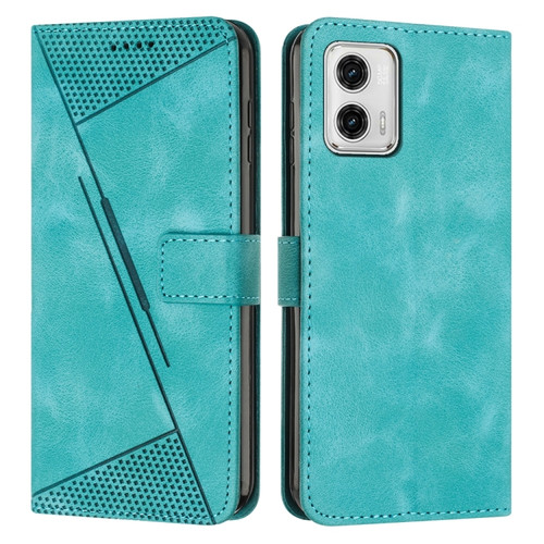 Moto G 5G 2023 Dream Triangle Leather Phone Case with Lanyard - Green