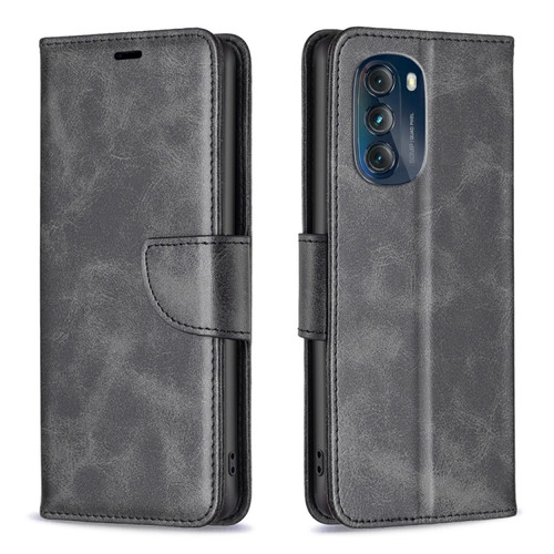 Moto G 5G 2023 Lambskin Texture Leather Phone Case - Black