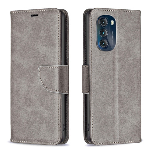 Moto G 5G 2023 Lambskin Texture Leather Phone Case - Grey