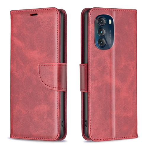 Moto G 5G 2023 Lambskin Texture Leather Phone Case - Red