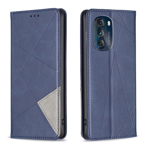 Moto G 5G 2023 Prismatic Invisible Magnetic Leather Phone Case - Blue