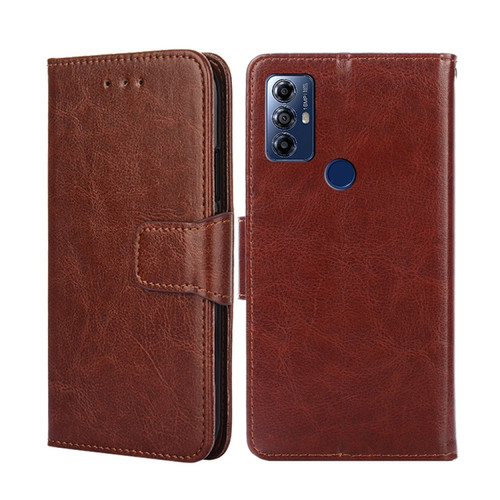 Moto G Play 2023 Crystal Texture Leather Phone Case - Brown