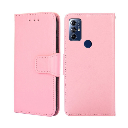 Moto G Play 2023 Crystal Texture Leather Phone Case - Pink
