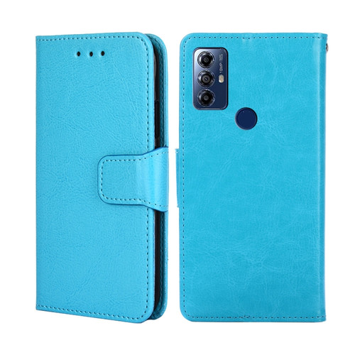 Moto G Play 2023 Crystal Texture Leather Phone Case - Sky Blue