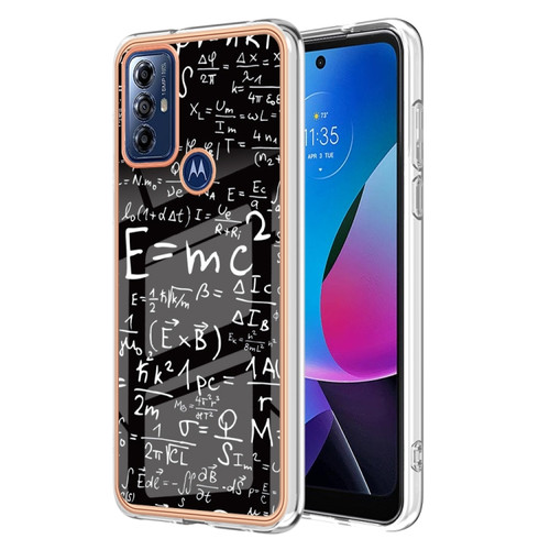 Moto G Play 2023 Electroplating Marble Dual-side IMD Phone Case - Equation