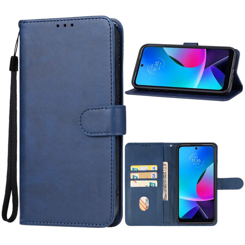 Moto G Play 2023 Leather Phone Case - Blue