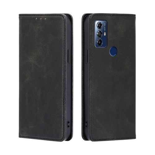 Moto G Play 2023 Skin Feel Magnetic Horizontal Flip Leather Phone Case - Black