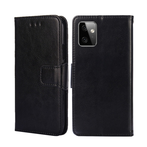 Moto G Power 2023 Crystal Texture Leather Phone Case - Black