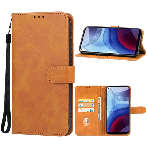 Moto G Power 2023 Leather Phone Case - Brown